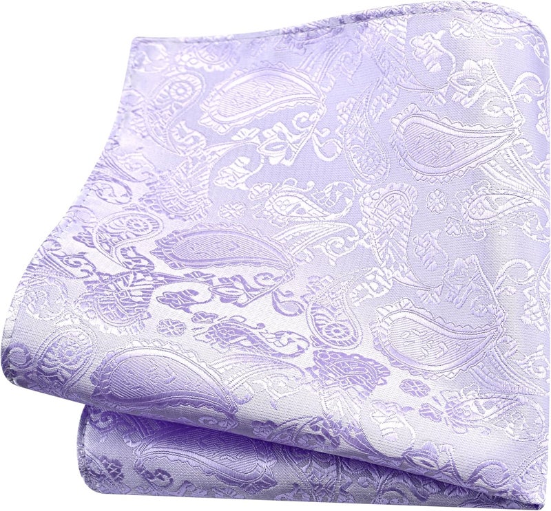 GUSLESON 3.15"（8cm） Mens Paisley Tie and Lapel Pin Necktie Hankerchief Cufflinks Set for Men - Image 3